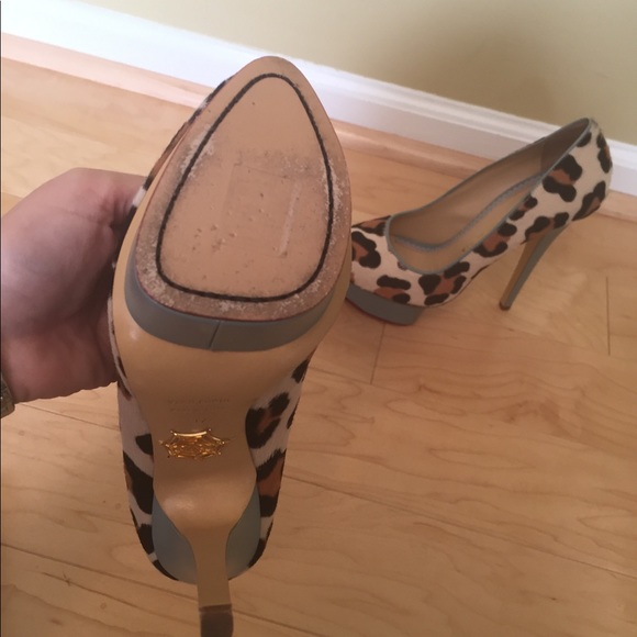 Charlotte Olympia Calf Hair Leopard Heel - Picture 6 of 8